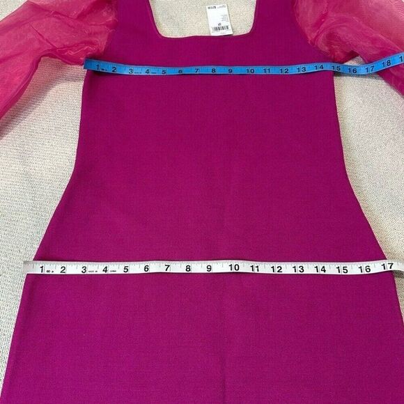 House of Harlow Pink Dress Size Small NWT Sheer Long Sleeve Cocktail Party - Picture 4 of 10